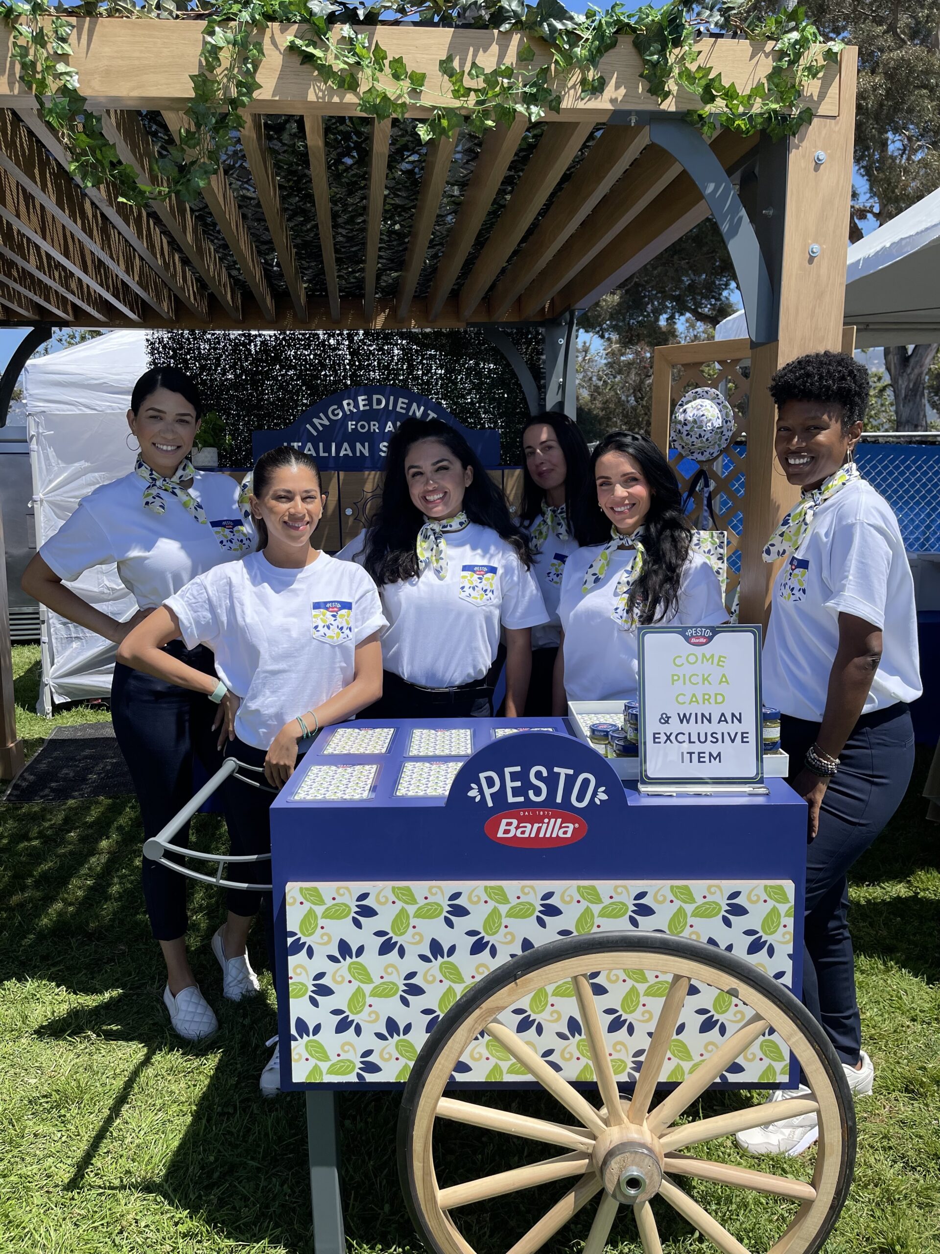 CEA Staffing brand ambassadors working a Barilla campaign.